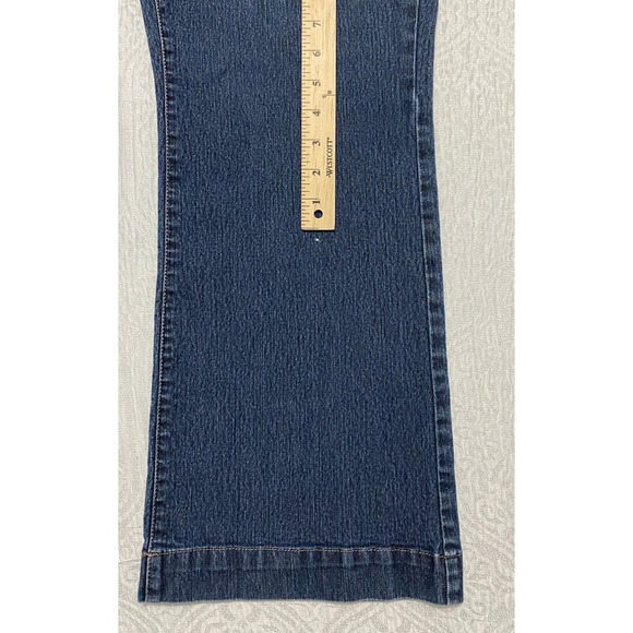 Faded Glory Stretch Flare Classic Jeans Womens 18 Petite Dark Wash Denim - Picture 2 of 8